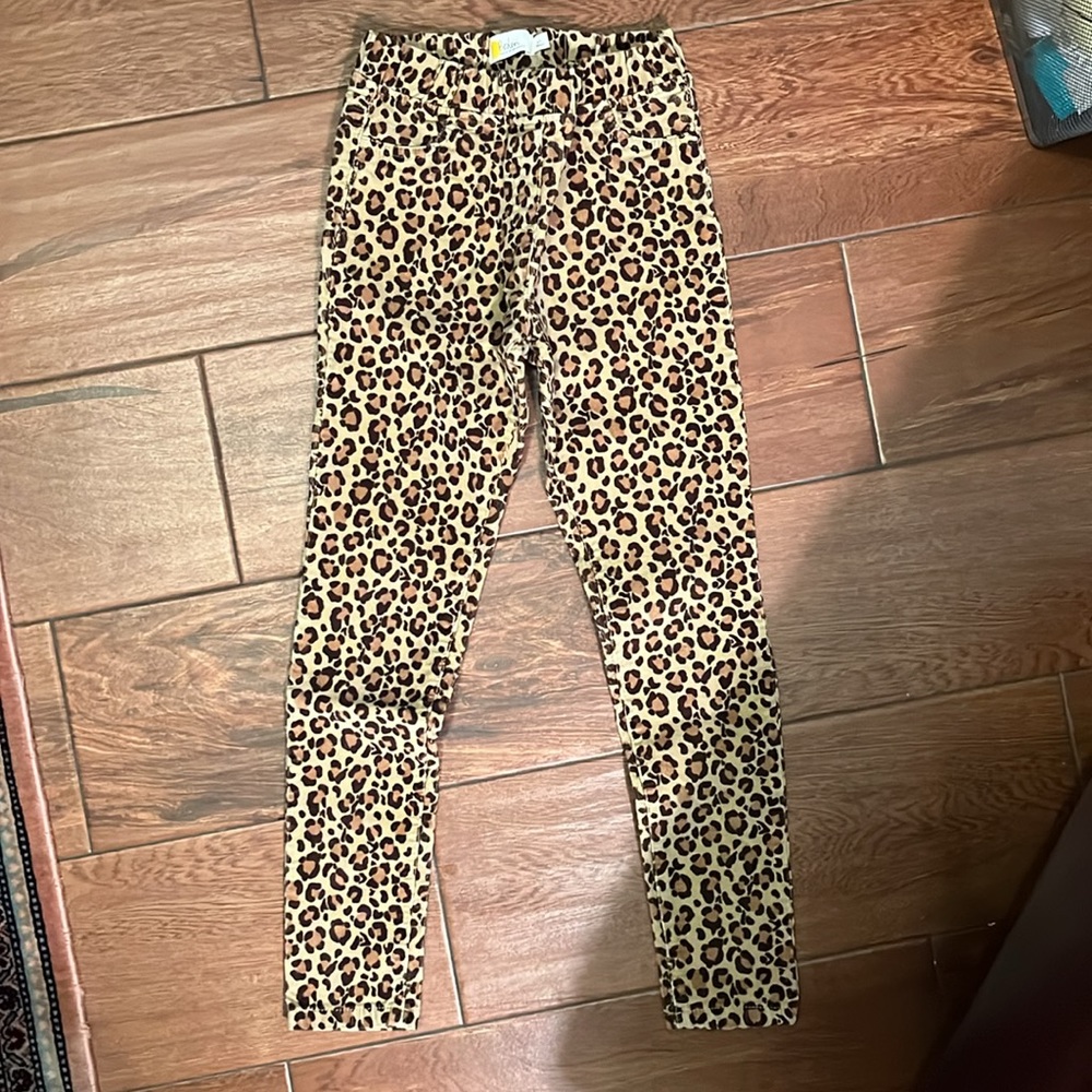 Mini Boden Leopard Print Girl's Corduroy Pants Size 8 (9)